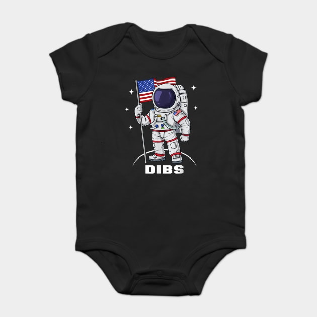4th Of July Astronaut USA American Flag Baby Bodysuit by Urbanprint